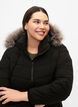 Kort boblejakke med hette, Svart, Model image number 3