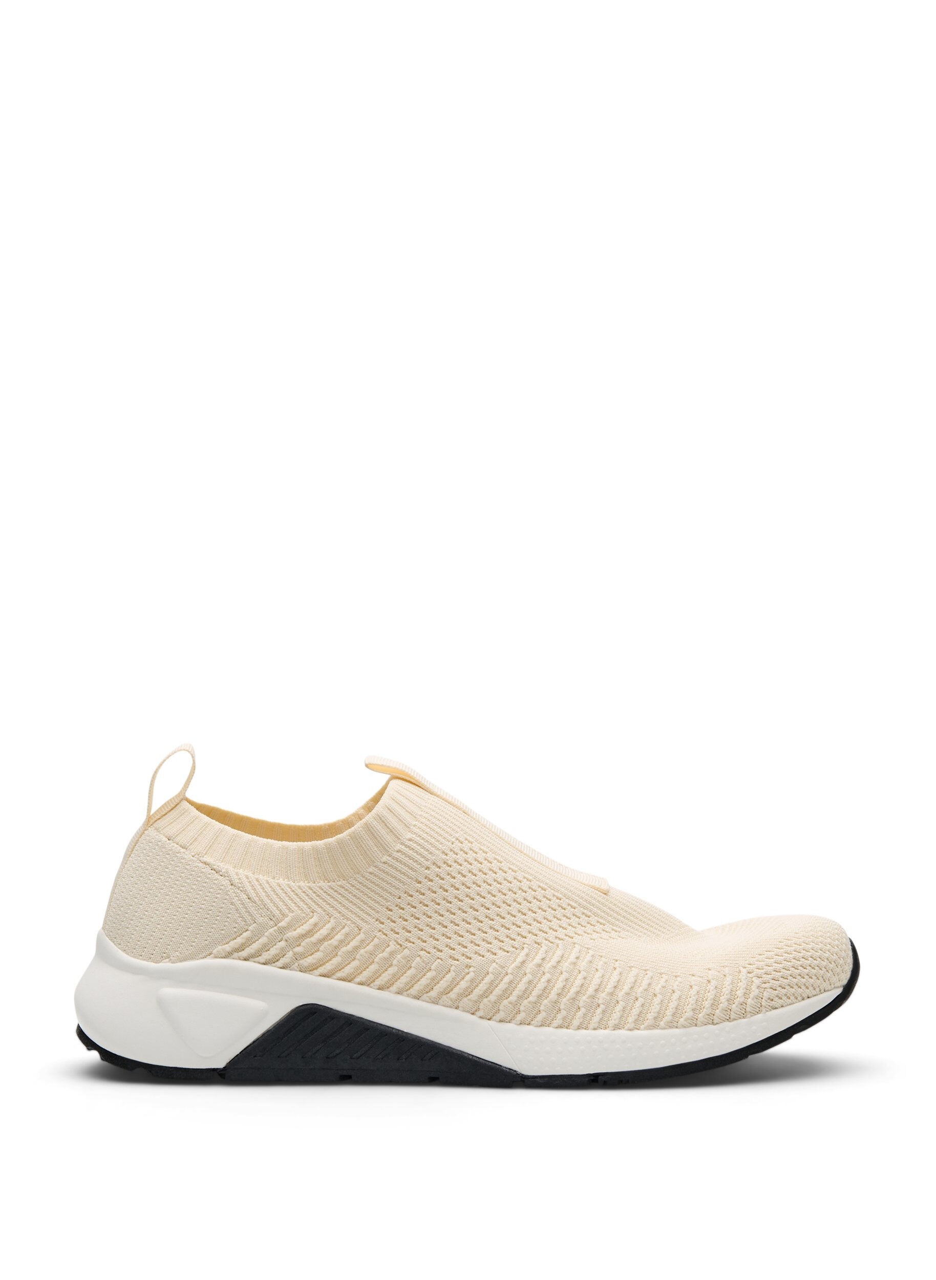 Zizzi Sneakers i elastisk strikkemateriale, Beige, Packshot image number 0