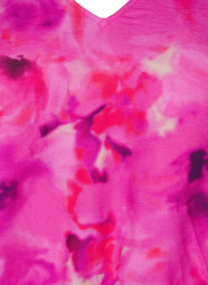 Blomstret jumpsuit med flaggermusermer, Pink Rose AOP, Packshot image number 2