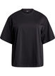 Oversized T-skjorte med halve ermer, Svart, Packshot image number 0