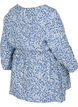 Viskosebluse til gravide med blomstermønster, Blue Flower AOP, Packshot image number 1