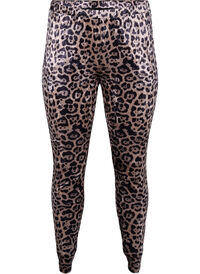 Velour-leggings med leopardmønster