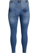 Cropped Amy jeans med glidel&aring;sdetaljer, Bl&aring;, Packshot image number 1