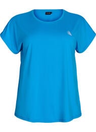 Ensfarget trenings-T-skjorte, Dresden Blue