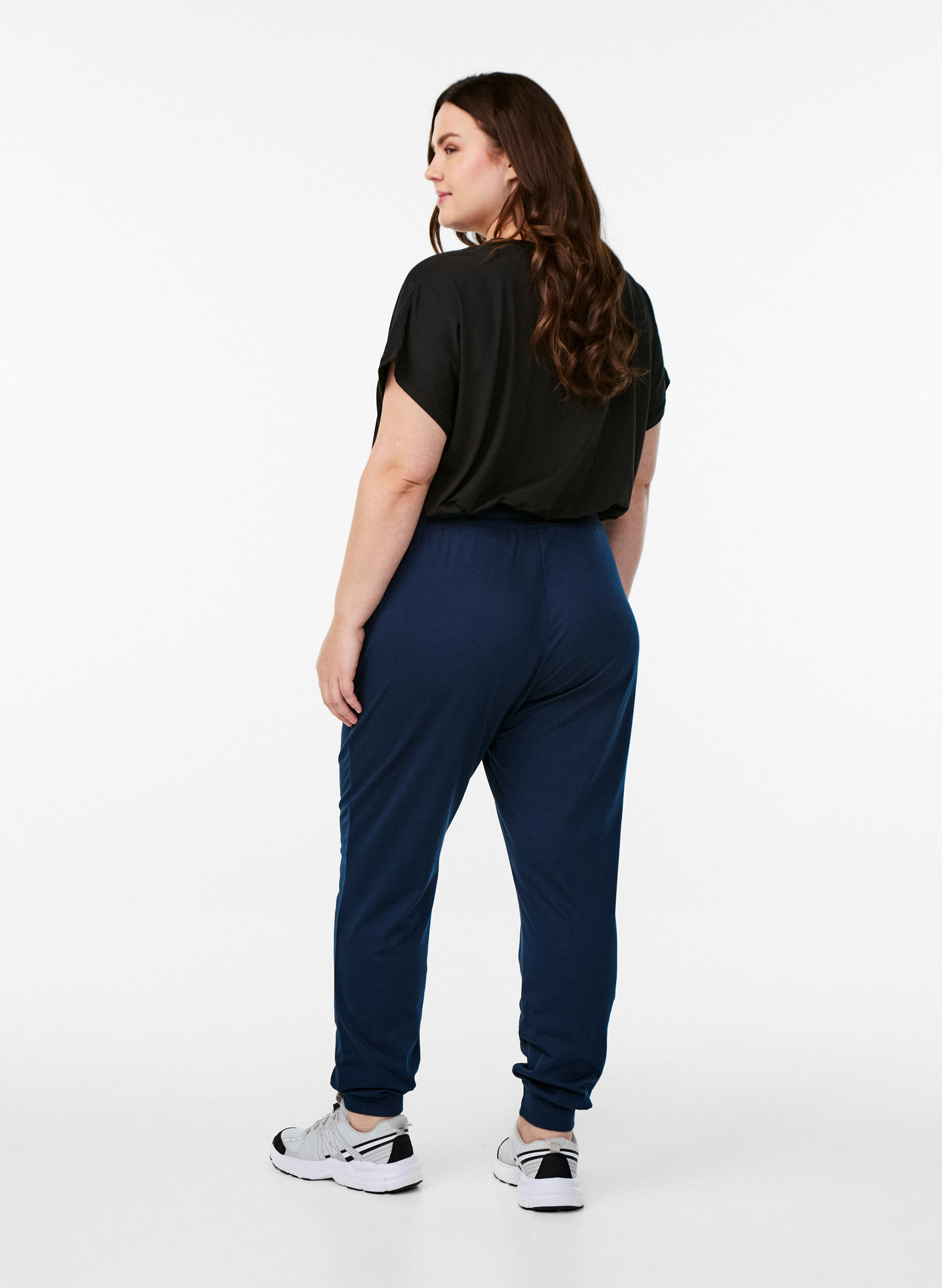 ZizziL&oslash;se joggebukser med lommer, Bl&aring;, Model image number 1