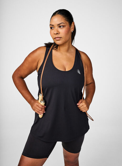 Treningstopp med bryterrygg, Svart Treningstopp med bryterrygg