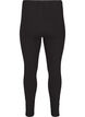 Leggings i bomull med f&ocirc;r, Svart, Packshot image number 1