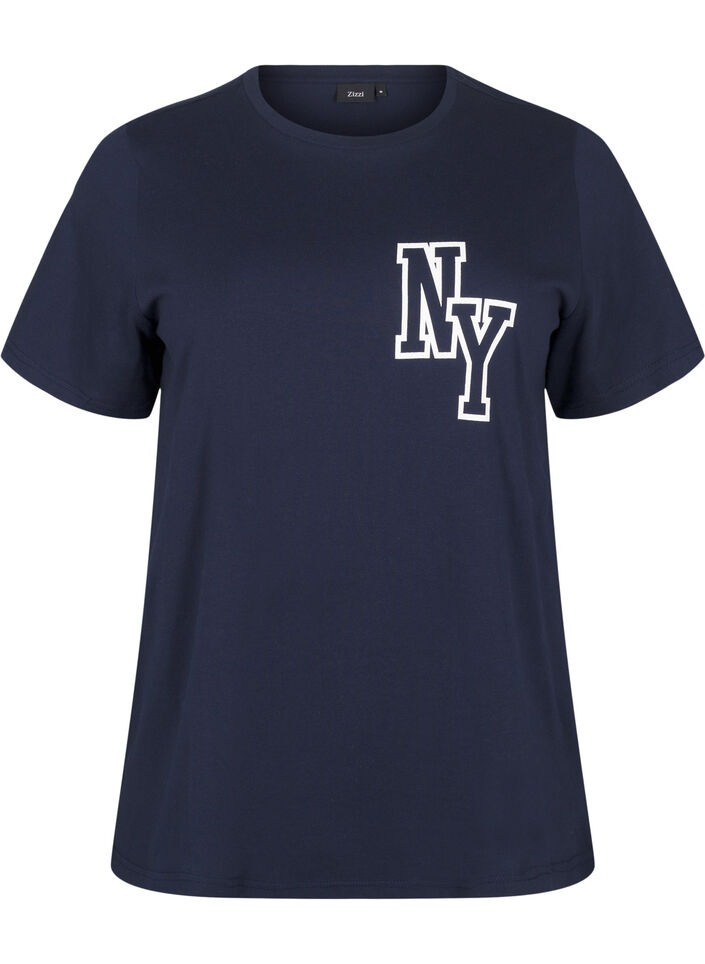 Organisk bomulls-t-skjorte med print, Night Sky Printet, Packshot image number 0