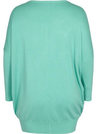 Zizzi Strikket genser, Dusty Jade Green, Packshot image number 1