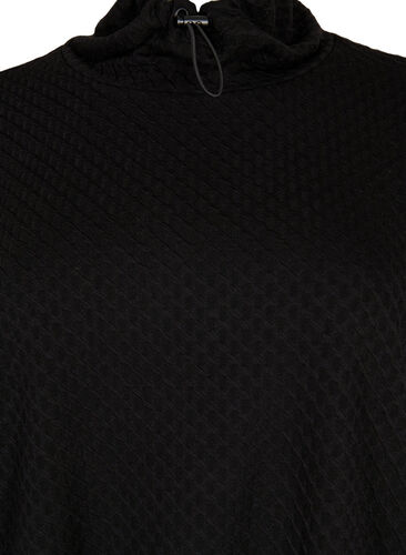 Genser med høy hals og justerbar strikk, Black, Packshot image number 2