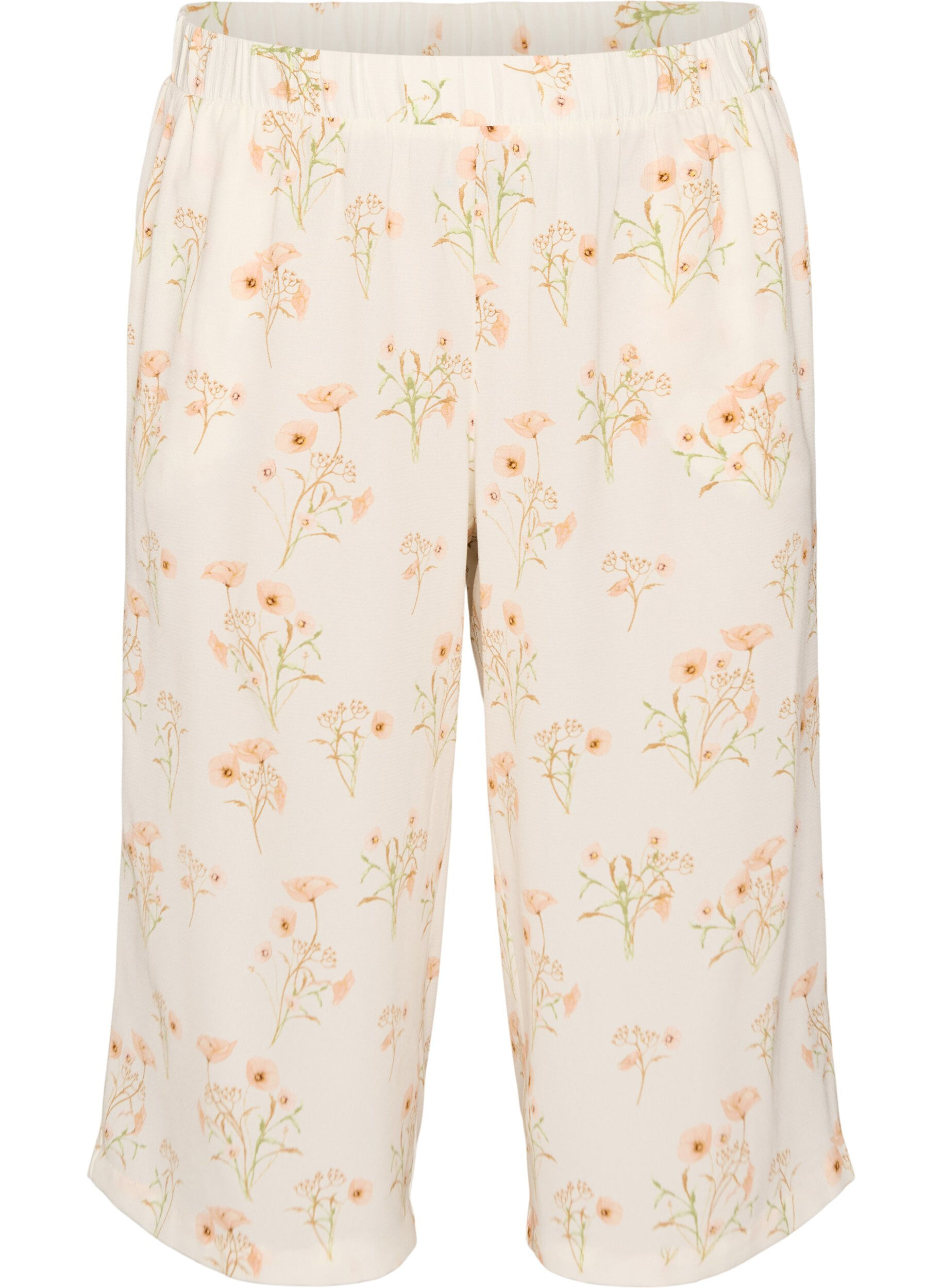 ZizziCulottebukser med m&oslash;nster, Vanilje, Packshot image number 0