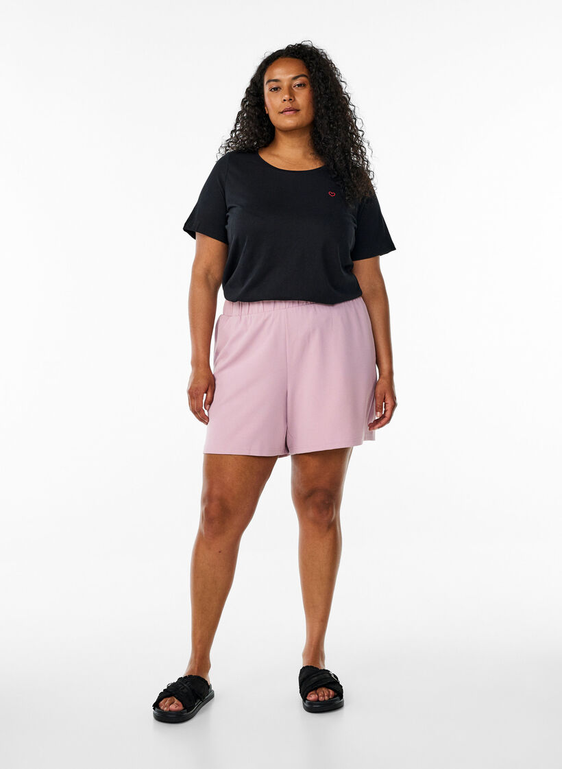 FLASH - Løstsittende shorts med lommer, Rosa, Model image number 1
