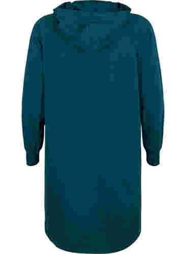 Langermet kjole med hette, Deep Teal, Packshot image number 1