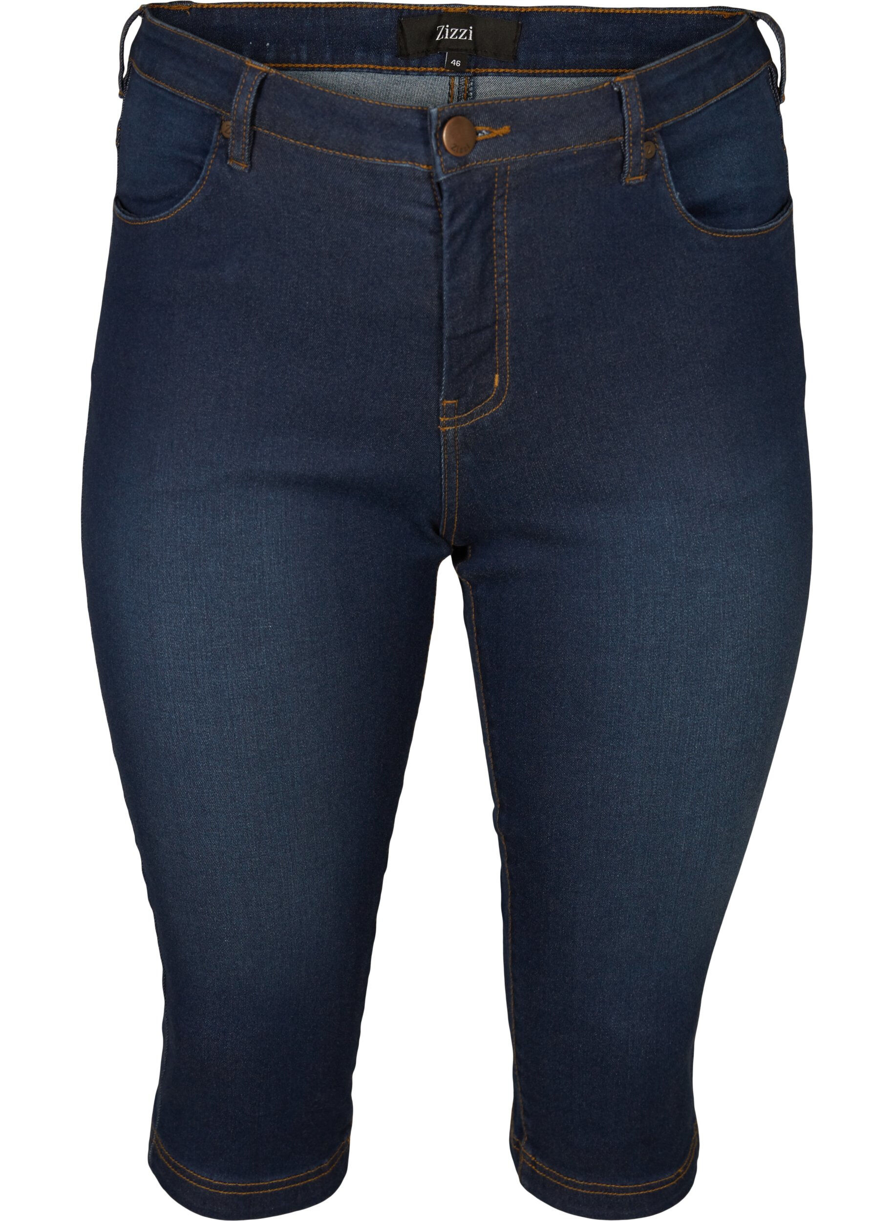 Zizzi Slim fit Emily caprijeans, Bl&aring;, Packshot image number 0