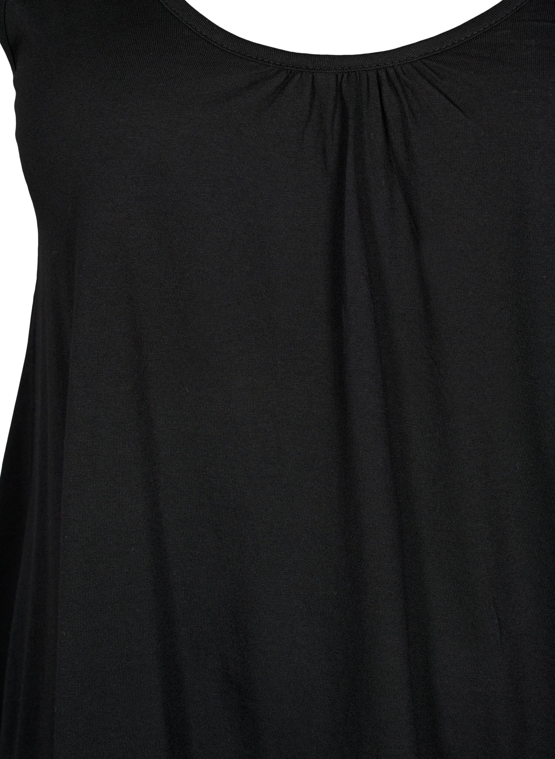ZizziTopp med A-form og rund hals, Black, Packshot image number 2