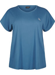 Ensfarget trenings-T-skjorte, Indian Teal