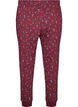 Pyjamasbukser med trykk, M&oslash;rk Bordeaux, Packshot image number 1