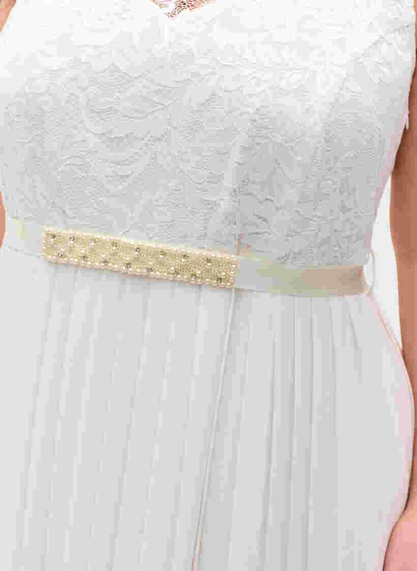 Brudebelte med perler, Star White, Model image number 1