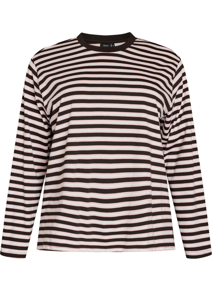 Basis T-skjorte med lange ermer, Rosa, Packshot image number 0