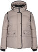 Kort puffjakke med kontrastdetaljer, Beige, Packshot image number 0
