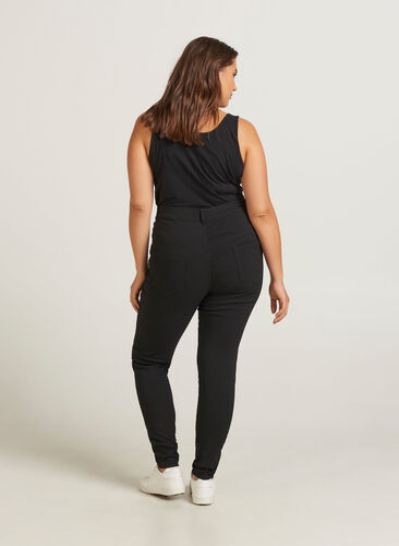 Slim fit bukser med lommer, Black, Model image number 1