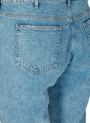 Cropped mom fit Mille jeans med en løs passform, Light blue denim, Packshot image number 3