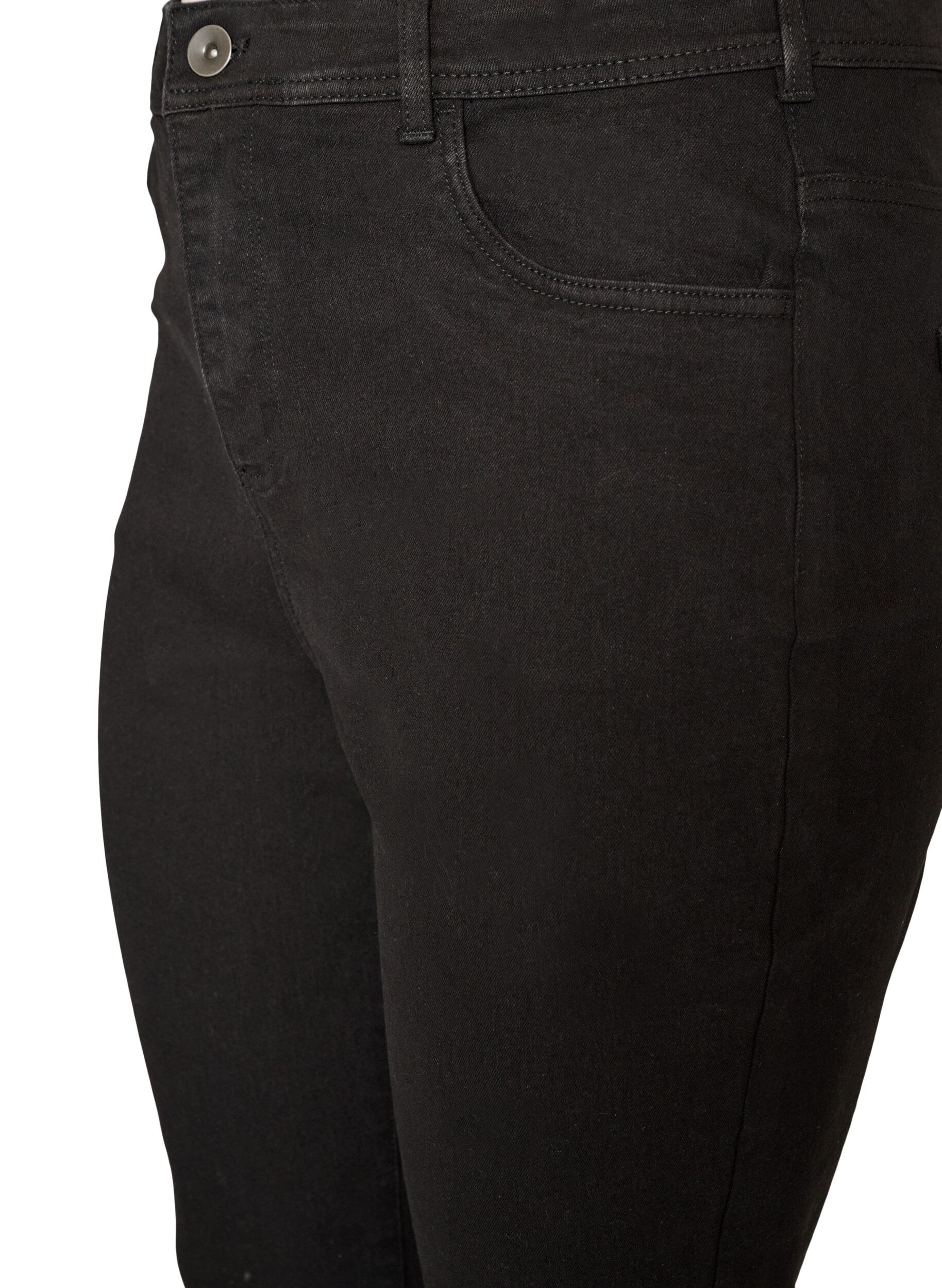 ZizziH&oslash;ytlivs jeans med bootcut, Svart, Packshot image number 2