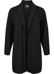 Lang blazer med lommer, Svart