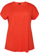 Kortermet T-skjorte i bomullsblanding, Orange, Packshot image number 0