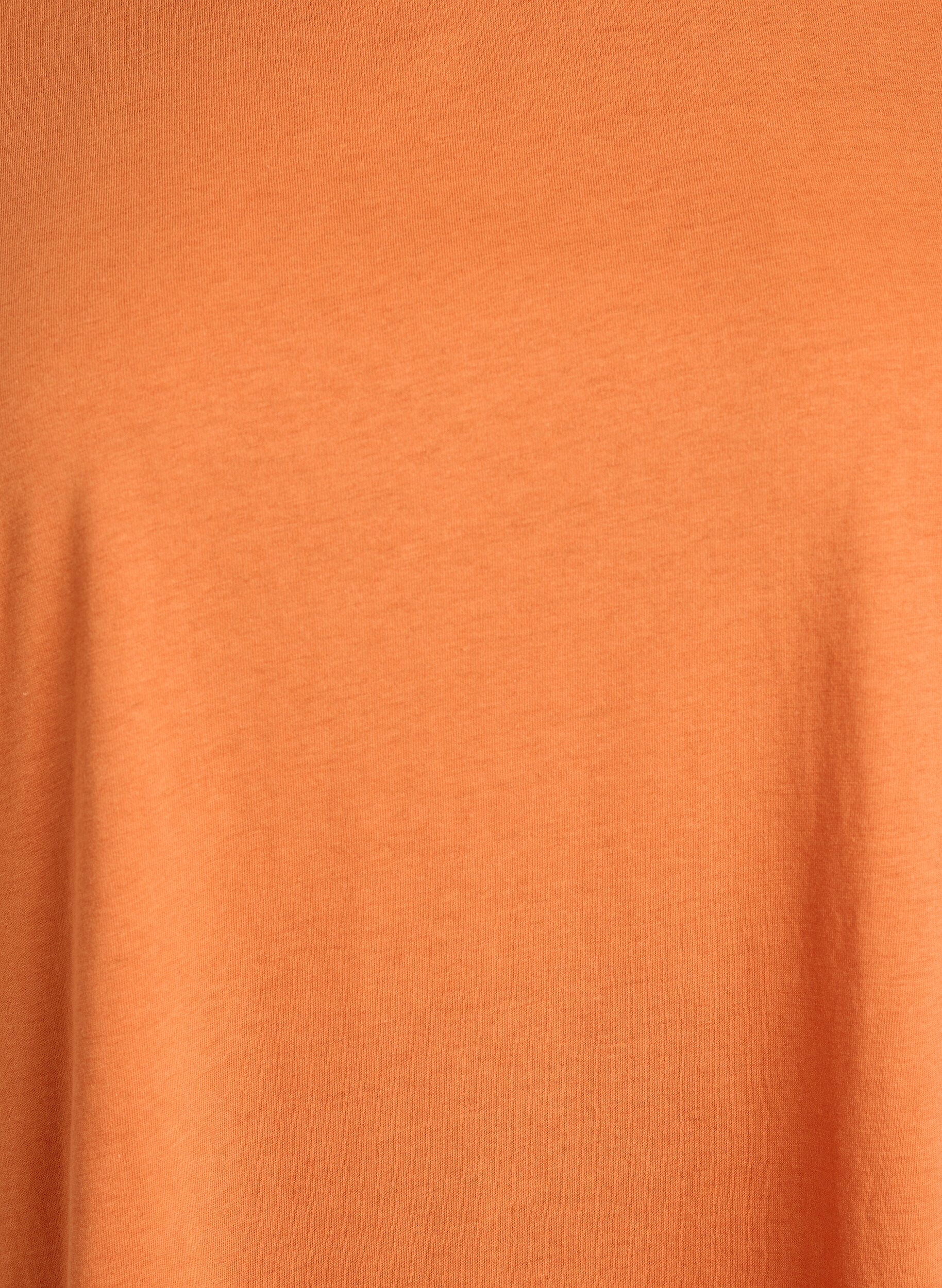 ZizziKortermet t-skjorte i bomullsblanding, Orange, Packshot image number 2