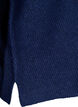Strikket bluse med v-hals og lange ermer, Naval A. Black Mel., Packshot image number 3