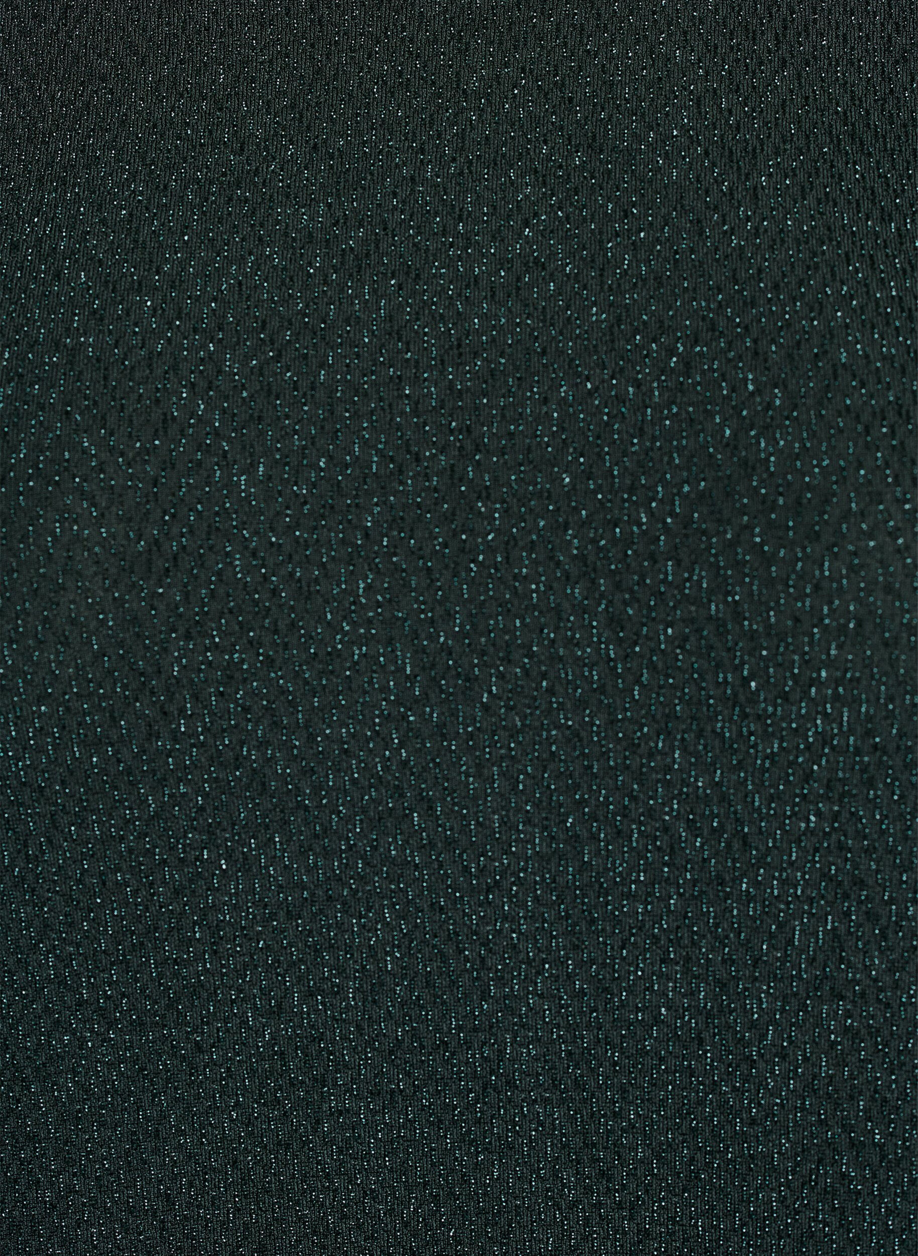 Zizzi Bluse med glitterm&oslash;nster og 3/4 ermer, Gr&oslash;nn, Packshot image number 2