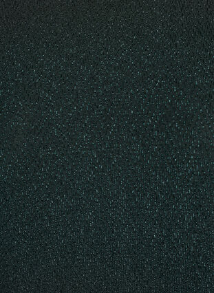 Zizzi Bluse med glittermønster og 3/4 ermer, Grønn, Packshot image number 2