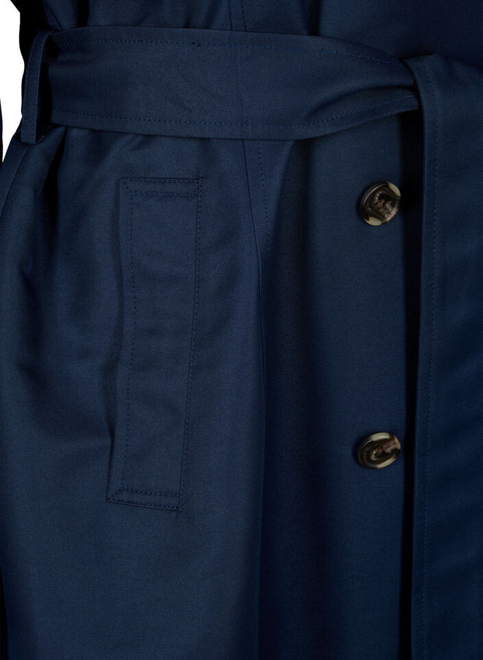 Kort trenchcoat med belte, Navy Blazer, Packshot