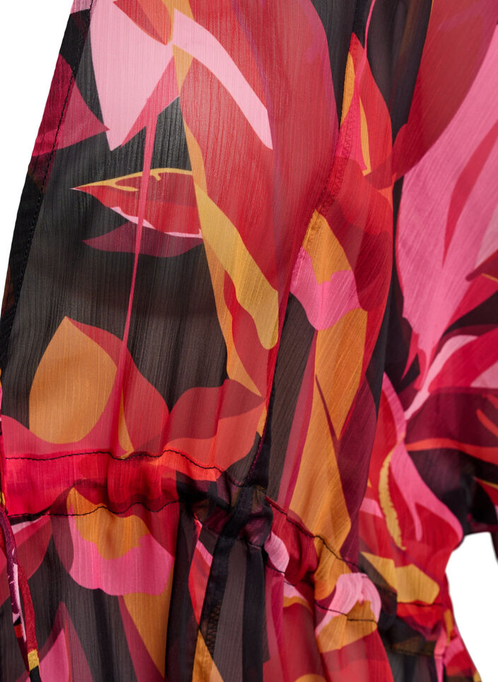 Strandkimono med trykk, Rød, Packshot image number 2