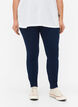 FLASH - Tettsittende jeggings med høyt liv, Blue denim, Model image number 2