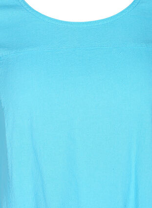 Kortermet kjole i bomull, River Blue, Packshot image number 2
