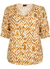 Bluse i viskoe med knapper