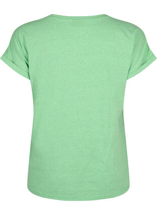 Neonfarget T-skjorte i bomull, Neon Green, Packshot image number 1