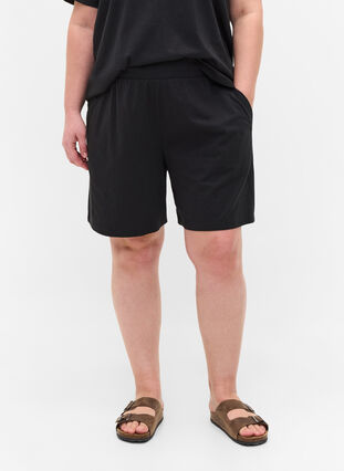 Løse shorts med lommer, Black, Model image number 2
