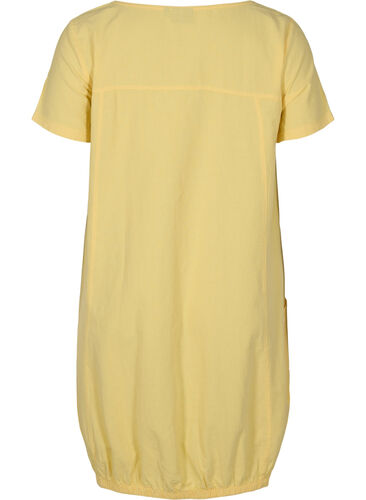 Kortermet kjole i bomull, Goldfinch, Packshot image number 1