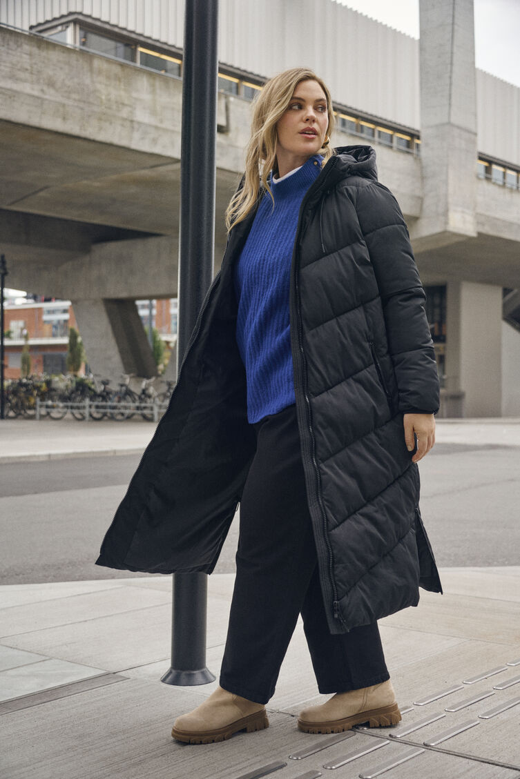 Lång vinterjacka, , Model
