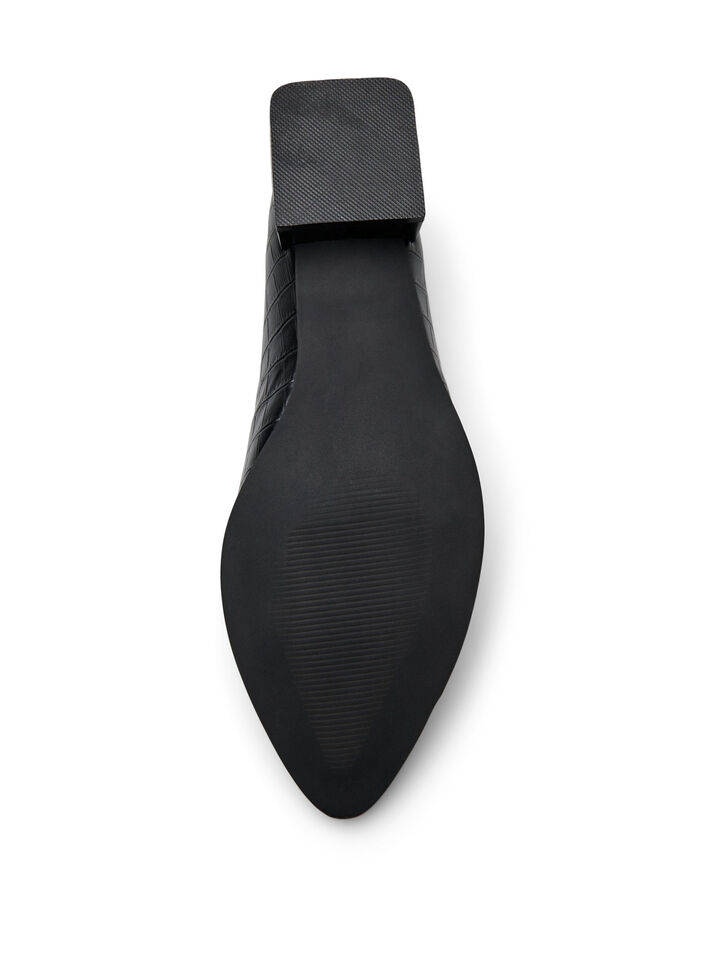 Wide fit - Loafers med glitter, Svart, Packshot image number 4