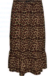 Langt skj&oslash;rt med knytebelte og volangkant, Svart