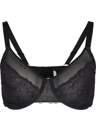 Zizzi Blonde-BH med mesh, Black, Packshot image number 0