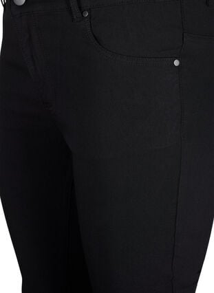 Zizzi Slim fit bukser med lommer, Svart, Packshot image number 2