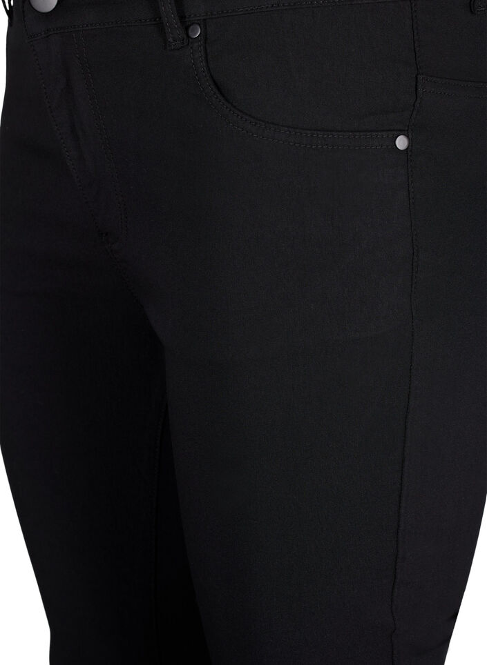 Slim fit bukser med lommer, Svart, Packshot image number 2