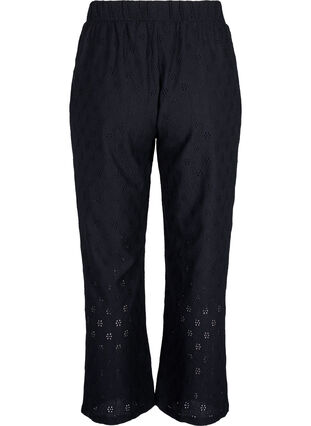 Zizzi Ledige bukser med hullmønster, Black, Packshot image number 1