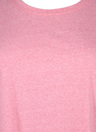 Melert T-skjorte med korte ermer, Strawberry Pink Mel., Packshot image number 2
