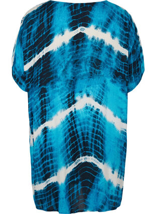 Strandkjole i viskose med tie-dye mønster, Tie Dye Print, Packshot image number 1